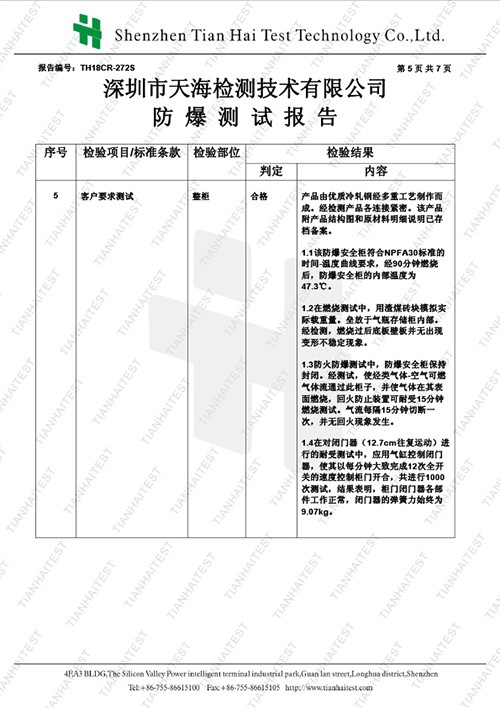 TH18CP-272 蘇州池野安全防護用品有限公司信息（安全柜）防爆測試 5