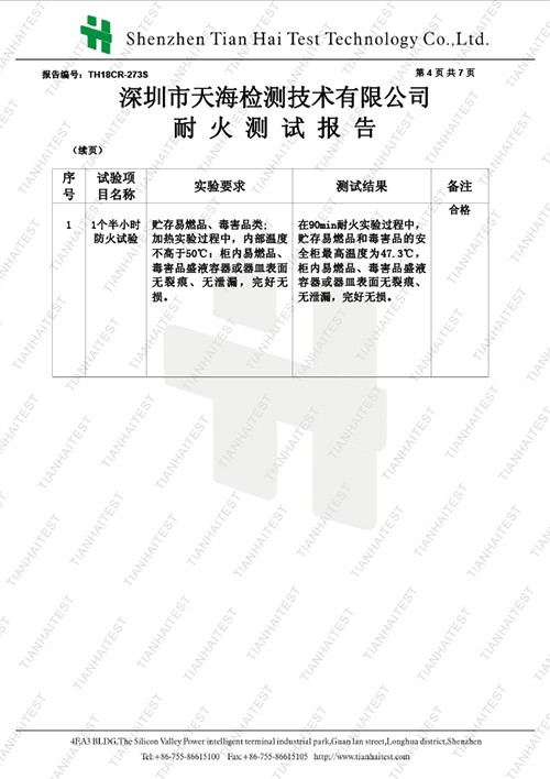 TH18CP-273 蘇州池野安全防護用品有限公司信息（安全柜）耐火測試4
